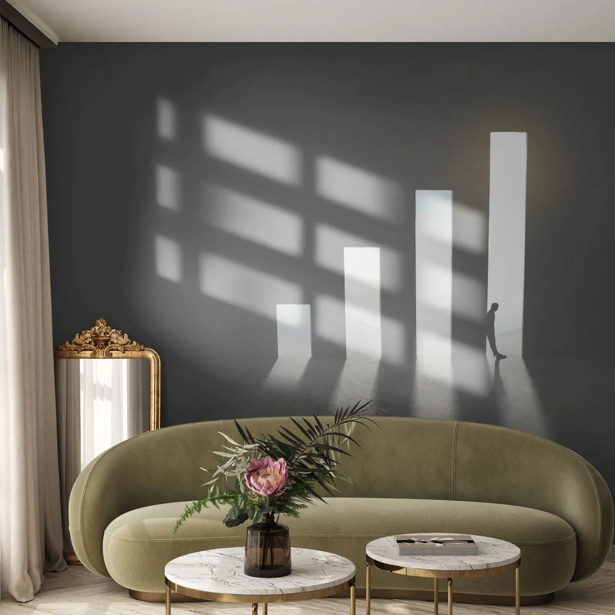 Photo Wallpaper Standard Eco - Success - Impression - Business, Architecture, Man - 350x256 cm