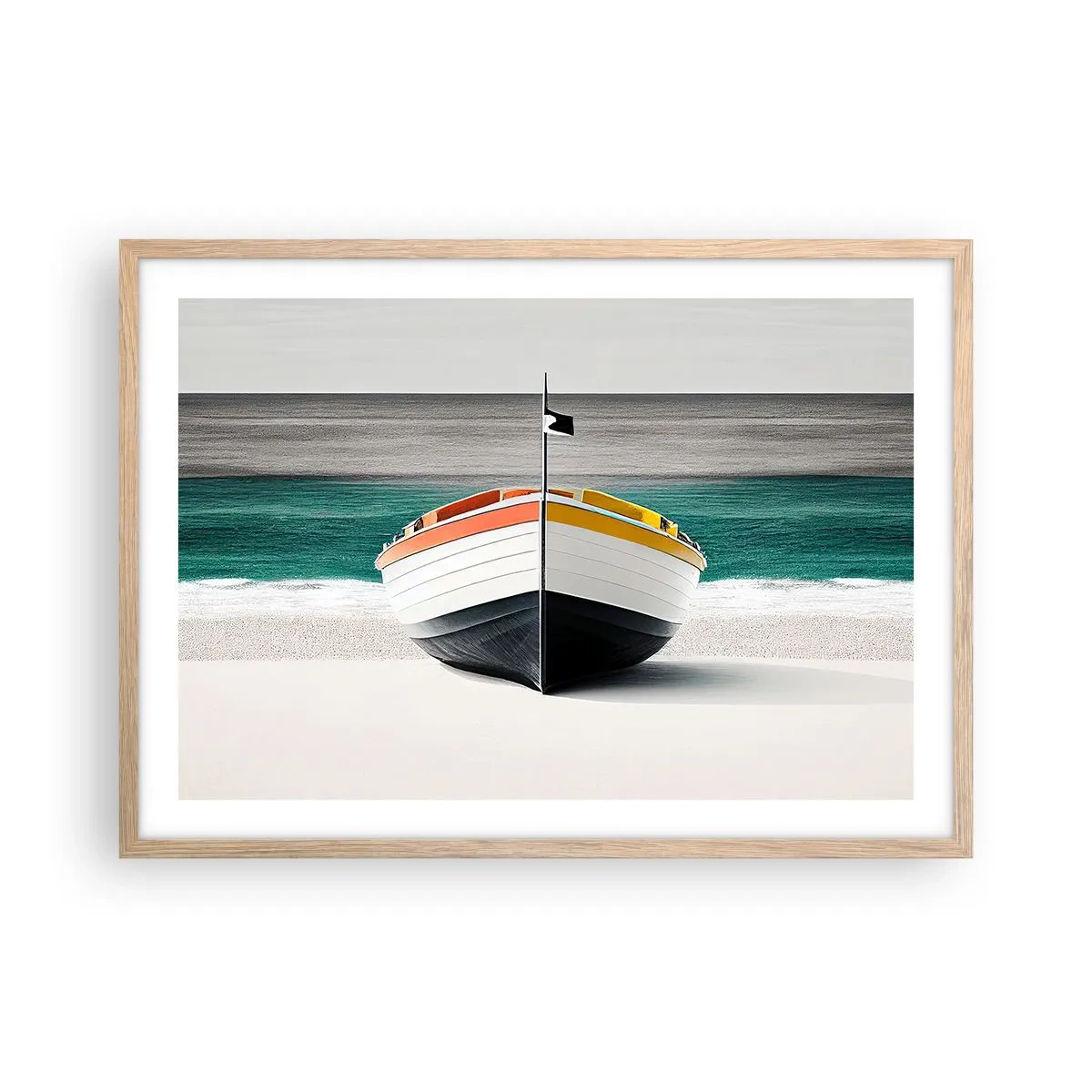 Poster in light oak frame - In Its Place - 70x50 cm