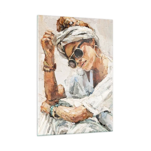 Glass picture - Portrait in Full Sun - 50x70 cm