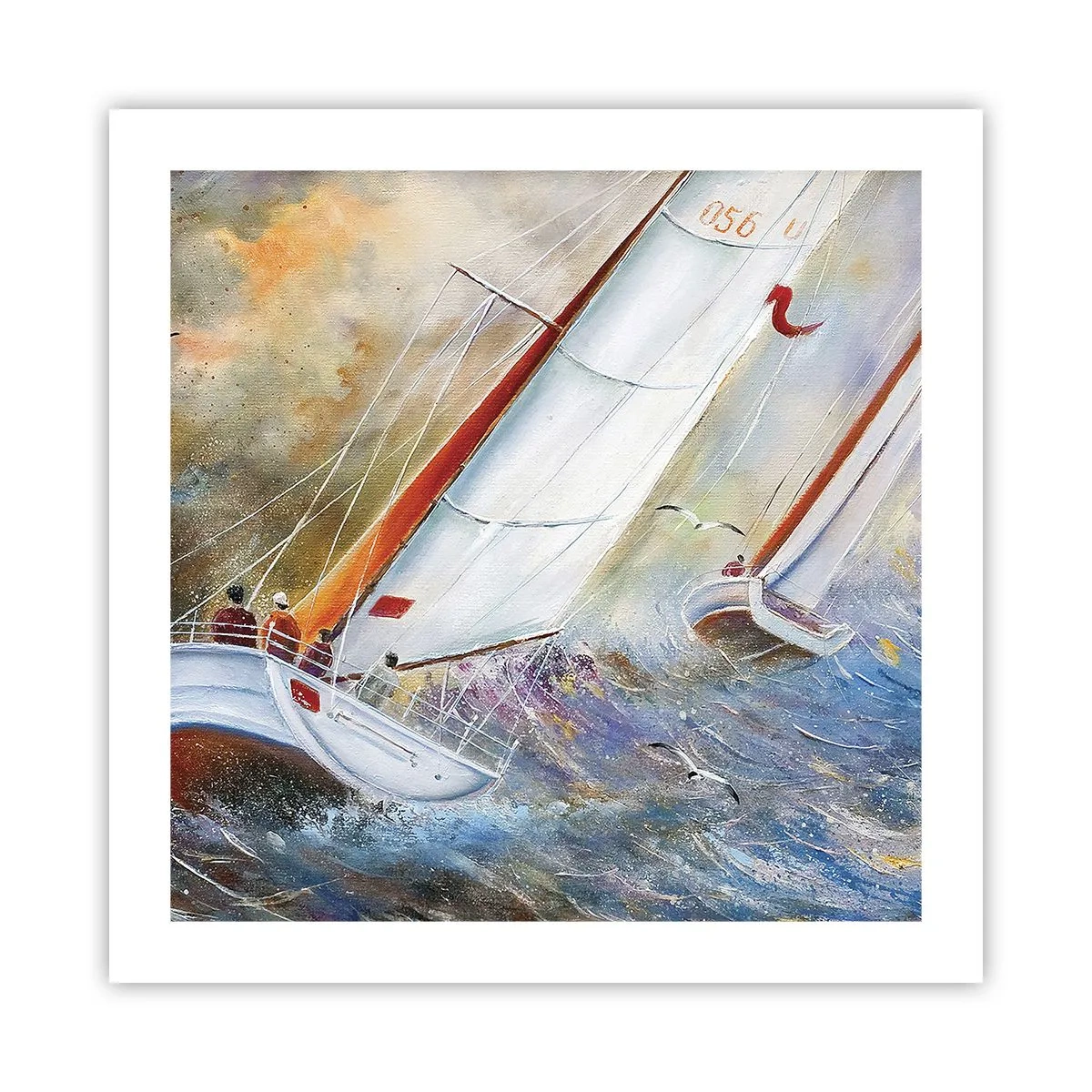 Poster - Running on the Waves - 50x50 cm
