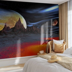 Photo Wallpaper Premium Sand - Unknown World - Abstraction, Cosmos, 3D - 200x140 cm