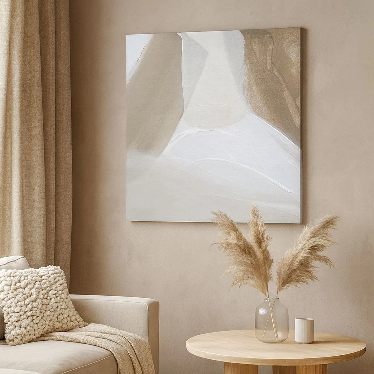 Canvas picture - Waves of White - 30x30 cm