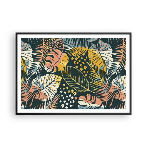 Poster in black frame - Leafy Fantasy - 100x70 cm