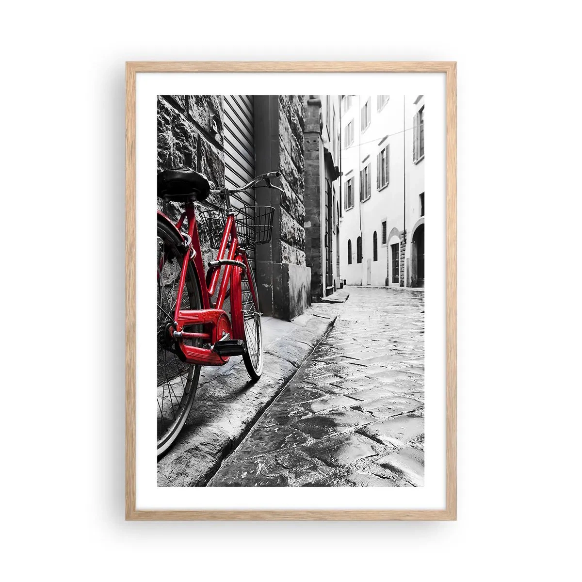 Poster in light oak frame - Real Beauty Does Not Age - 50x70 cm