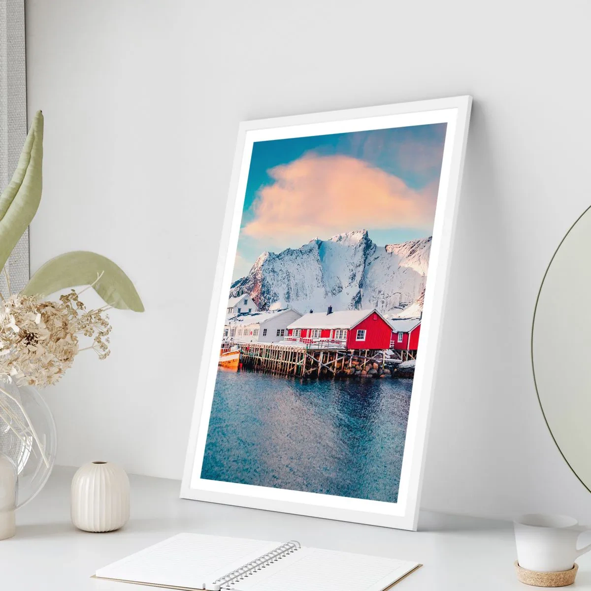 Poster in white frmae - Northern Retreat - 61x91 cm