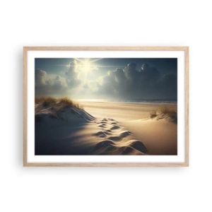 Poster in light oak frame - Calming Landscape - 70x50 cm