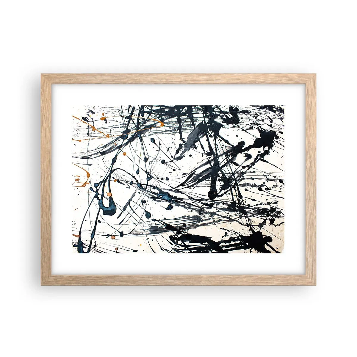 Poster in light oak frame - Expressionist Abstract - 40x30 cm