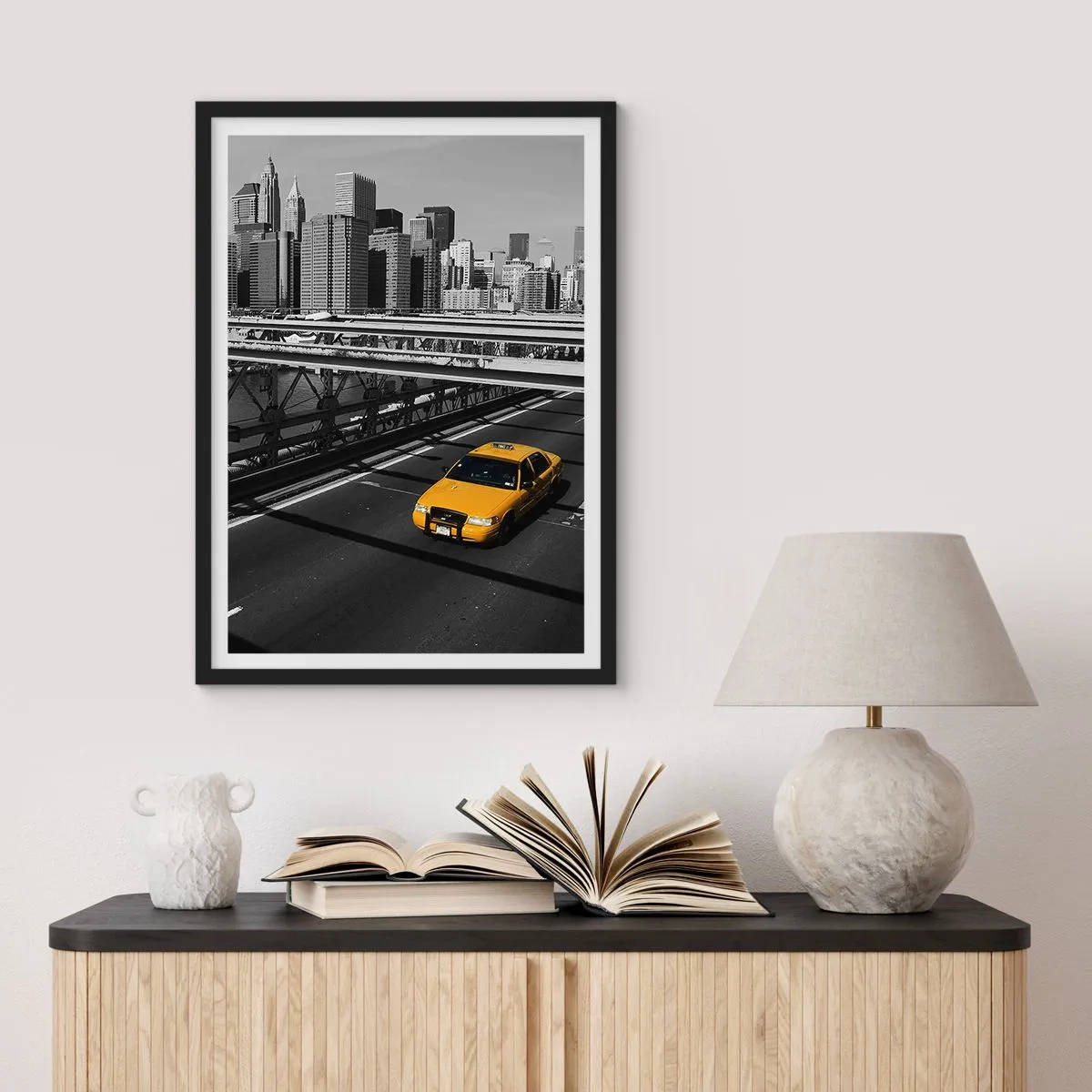 Poster in black frame - Colour of a Big City - 40x50 cm