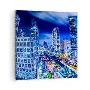 Canvas picture - Rhythms of a City by Night - 50x50 cm