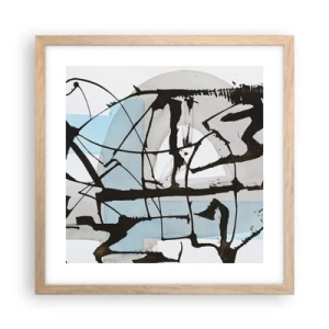 Poster in light oak frame - After All Blue - 40x40 cm