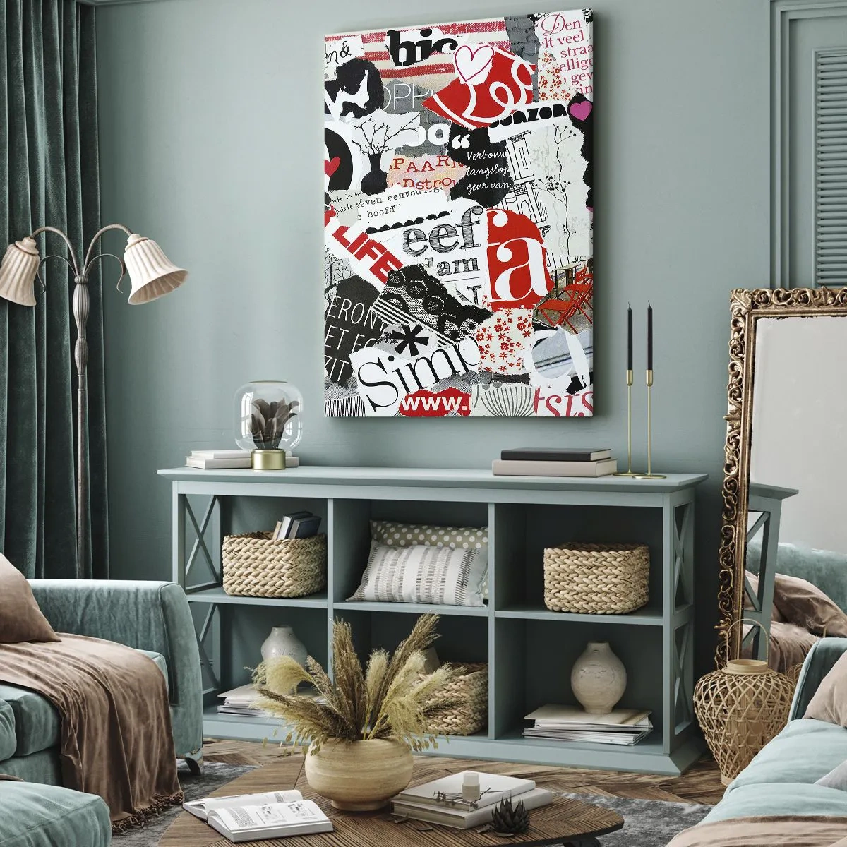 Canvas picture - Hipster's Collage - 80x120 cm