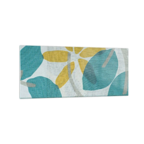 Glass picture - Among Azure Leaves - 120x50 cm