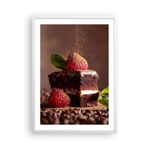 Poster in white frmae - Life Is Sweet - 50x70 cm