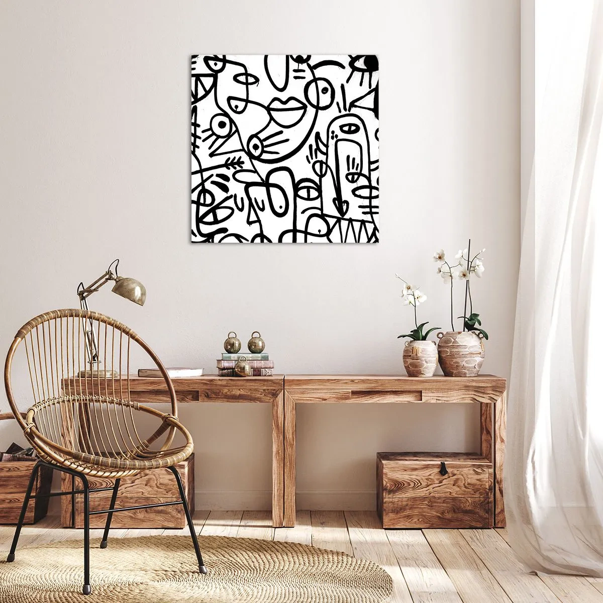Canvas picture - Faces and Mirages - 30x30 cm