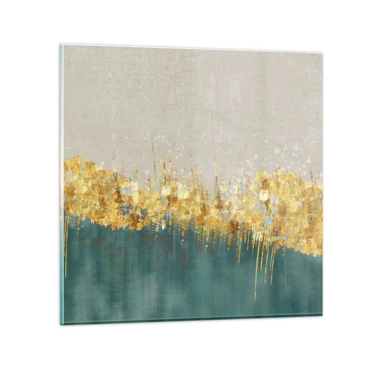 Glass picture - Golden Border - 40x40 cm