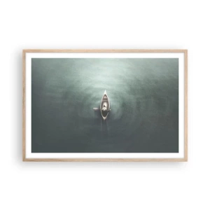 Poster in light oak frame - Through Moon Lake - 91x61 cm