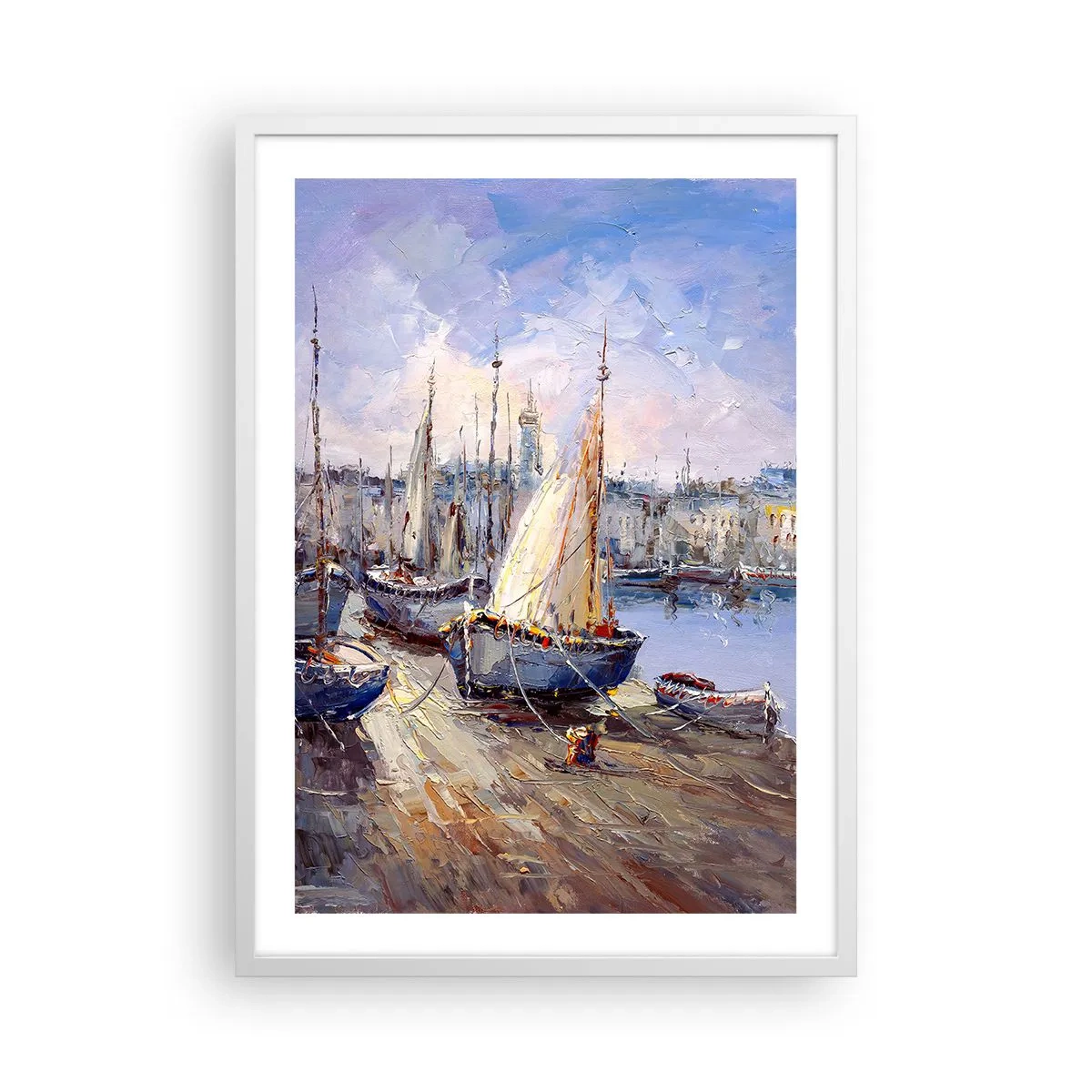 Poster in white frmae - Town by the Bay - 50x70 cm