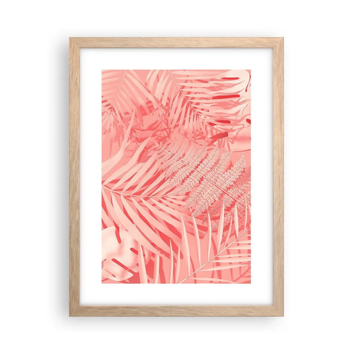 Poster in light oak frame - Pink Concept - 30x40 cm