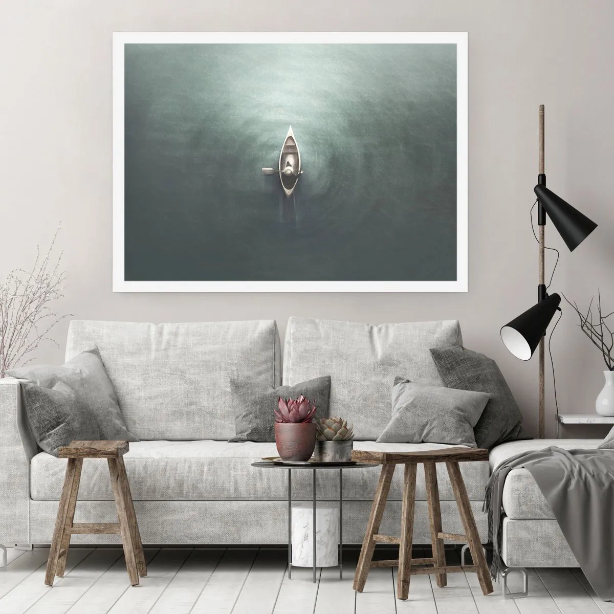 Poster - Through Moon Lake - 50x40 cm