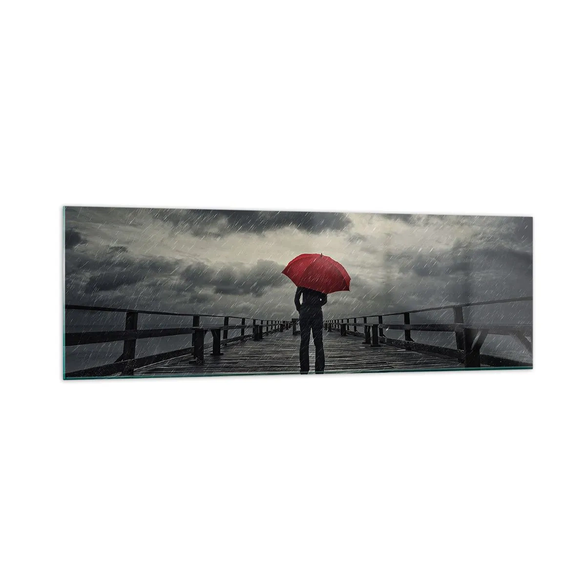 Glass picture - Don't Mind the Rain - 160x50 cm