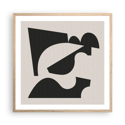 Poster in light oak frame - For Self-construction - 60x60 cm