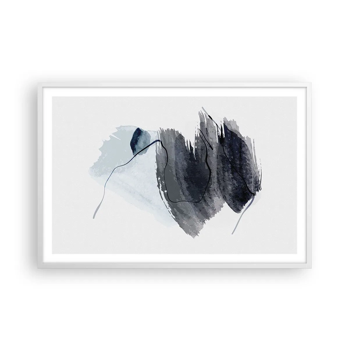 Poster in white frmae - Intensity and Movement - 91x61 cm