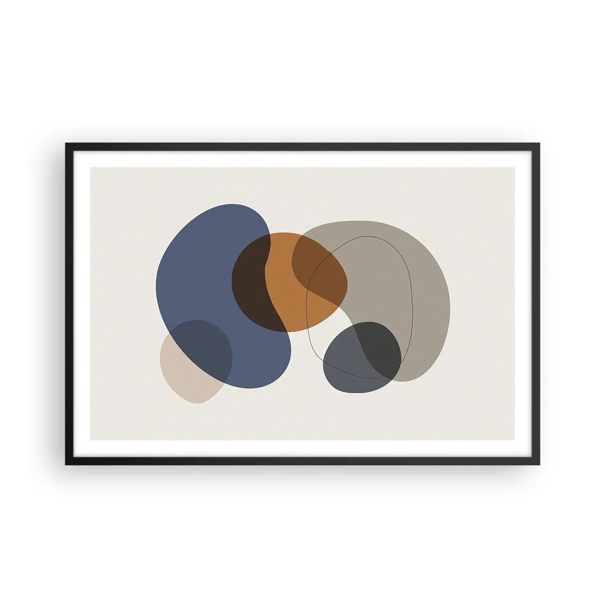 Poster in black frame - Drops of Colours - 91x61 cm