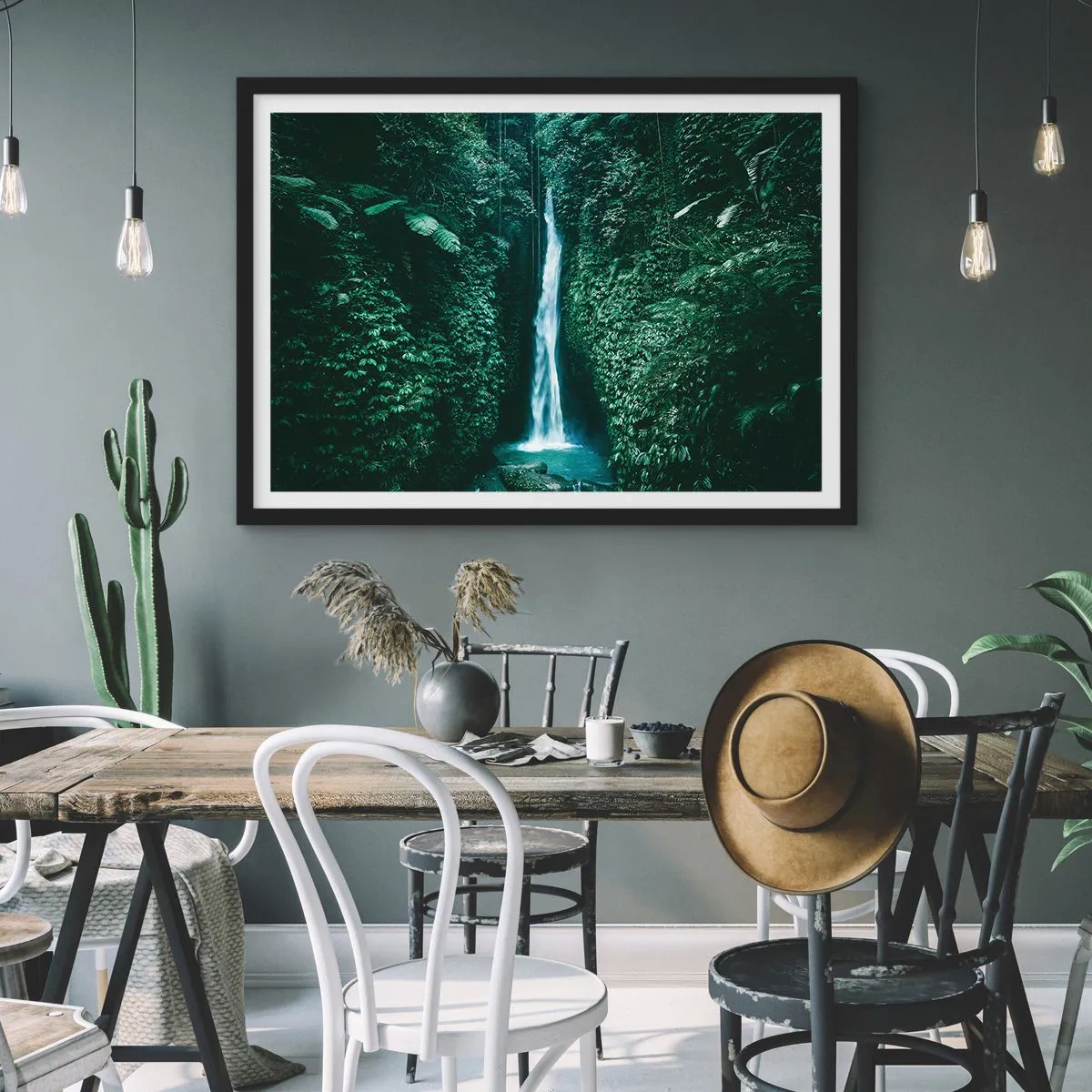Poster in black frame - Tropical Spring - 91x61 cm