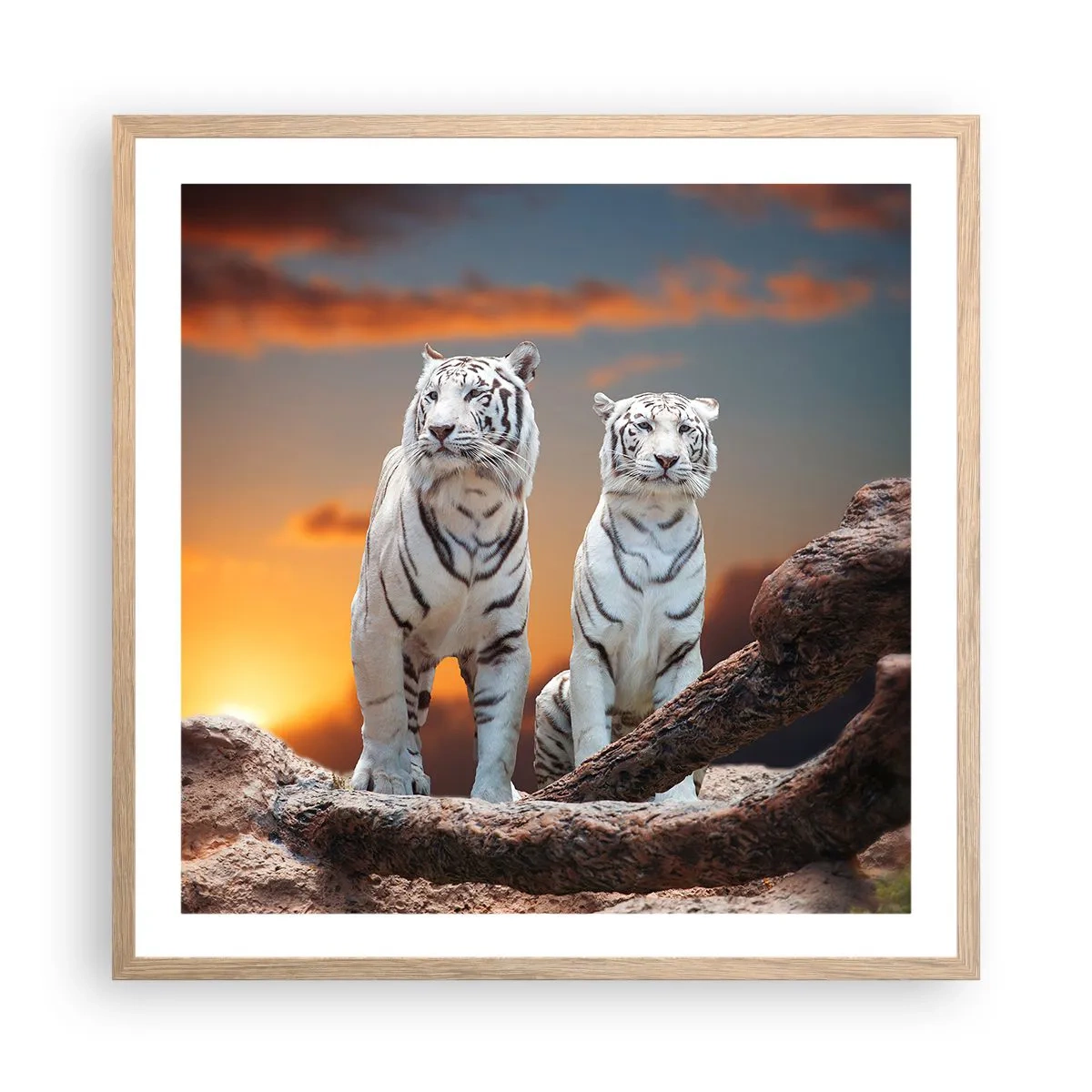 Poster in light oak frame - Just Like in Narnia - 60x60 cm