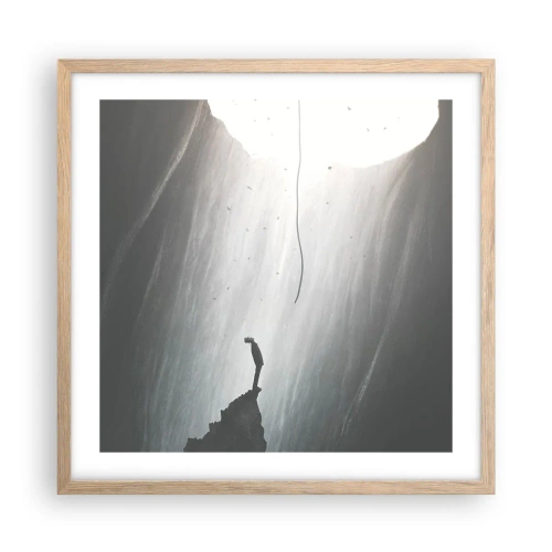 Poster in light oak frame - There Is Always Some Way Out - 50x50 cm