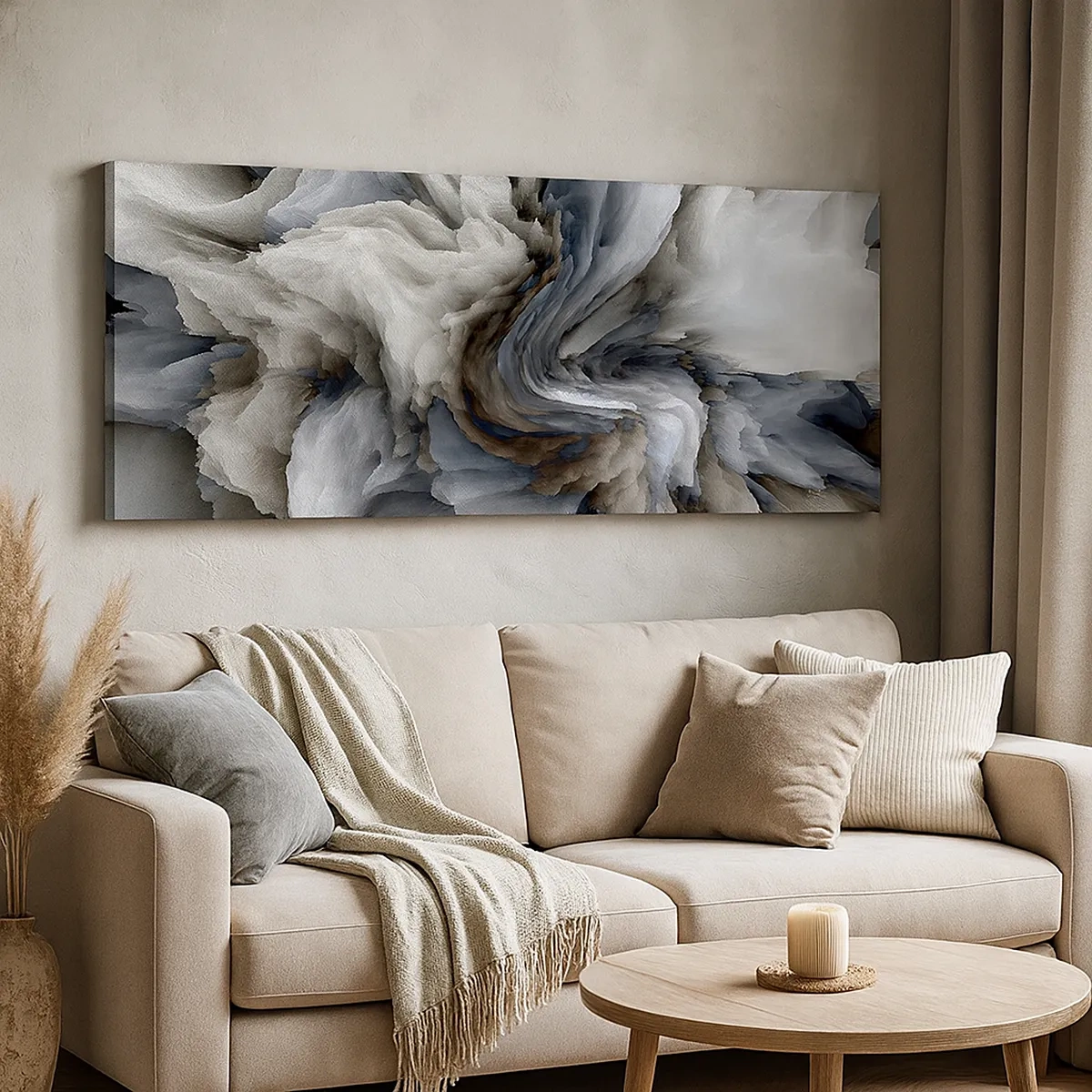 Canvas picture - Stone and Flower - 30x30 cm