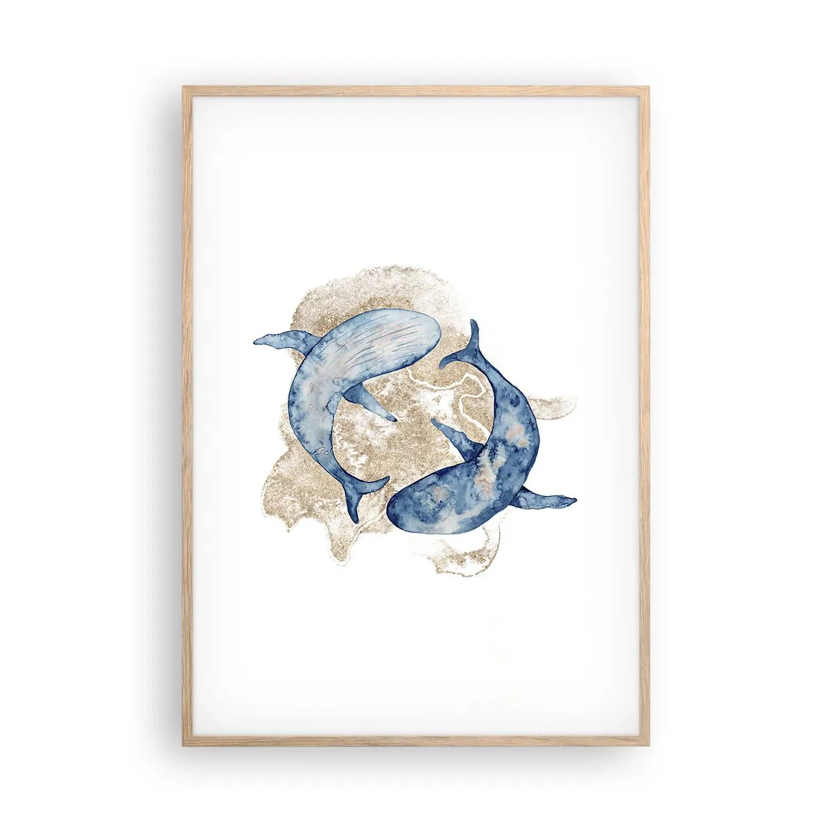 Poster in light oak frame - Frendship or Love? - 70x100 cm