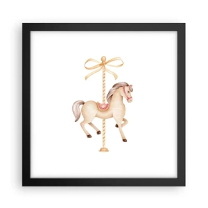 Poster in black frame - Graceful Trot - 30x30 cm