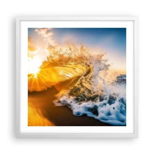 Poster in white frmae - Playing with Sand - 50x50 cm