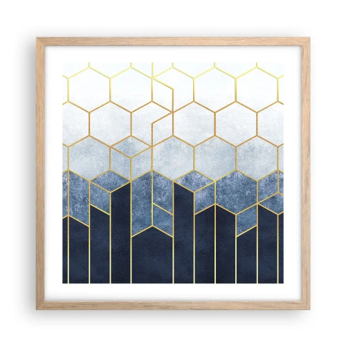 Poster in light oak frame - Composition in Syncopated Rhythm - 50x50 cm