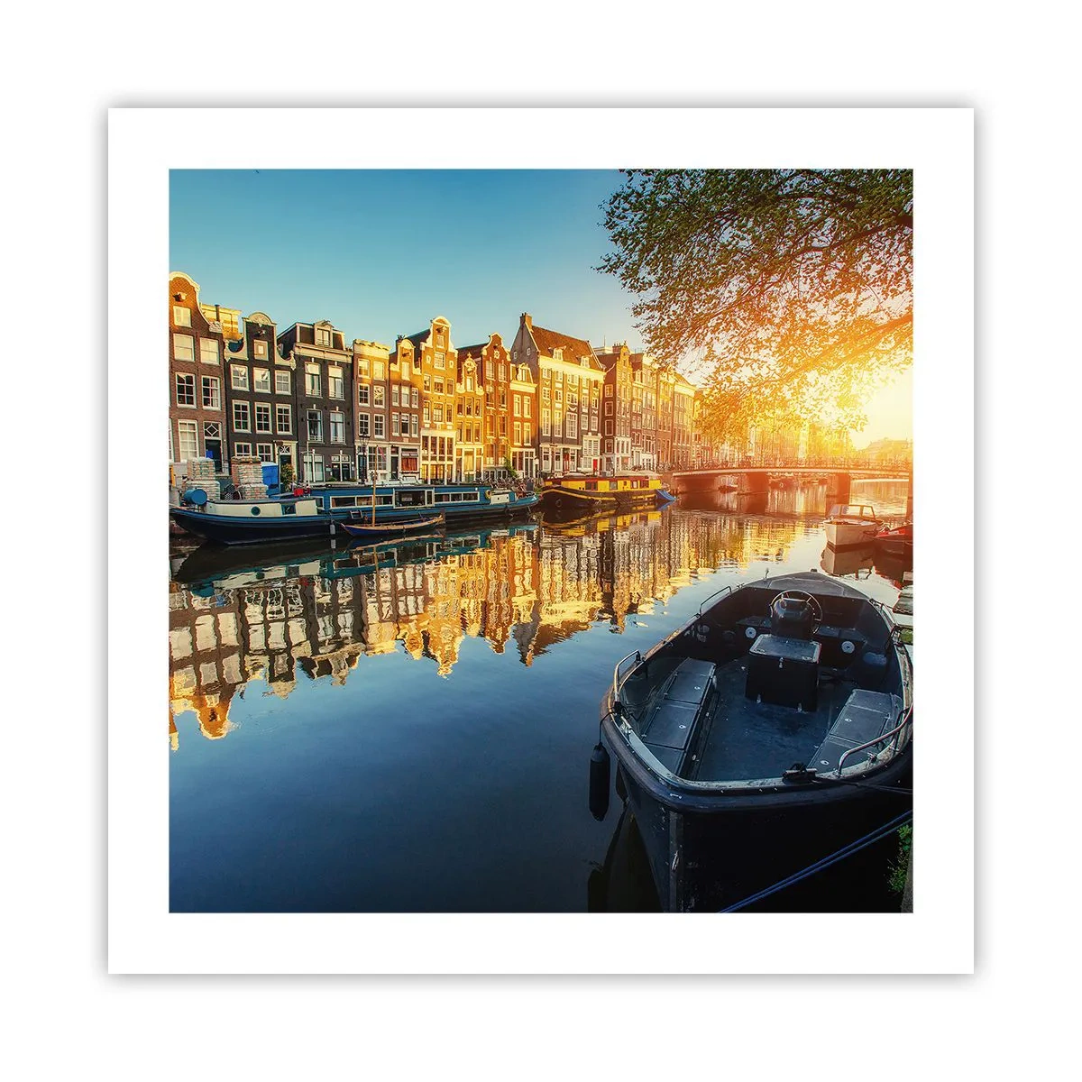 Poster - Morning in Amsterdam - 50x50 cm