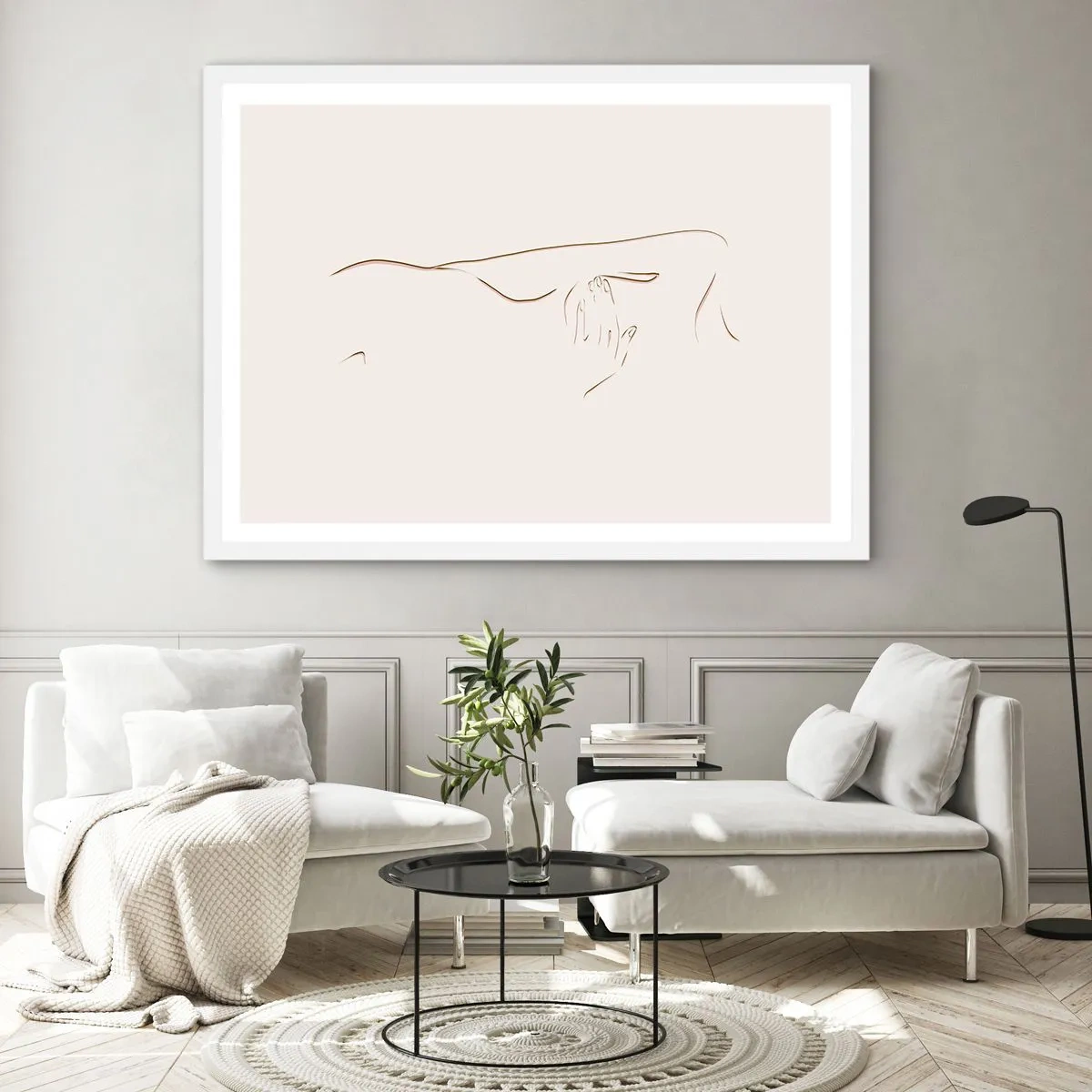 Poster in white frmae - Shape of Desire - 40x30 cm