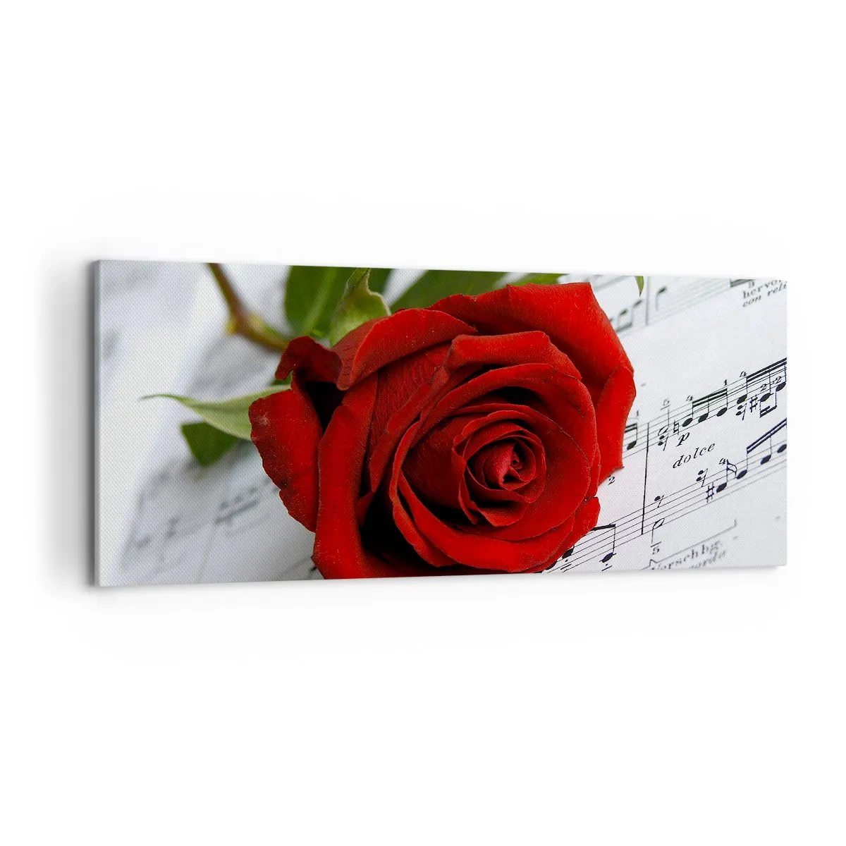 Canvas picture - Music of Feelings in Scarlet - 100x40 cm