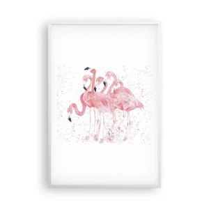Poster in white frmae - Pink Power - 61x91 cm