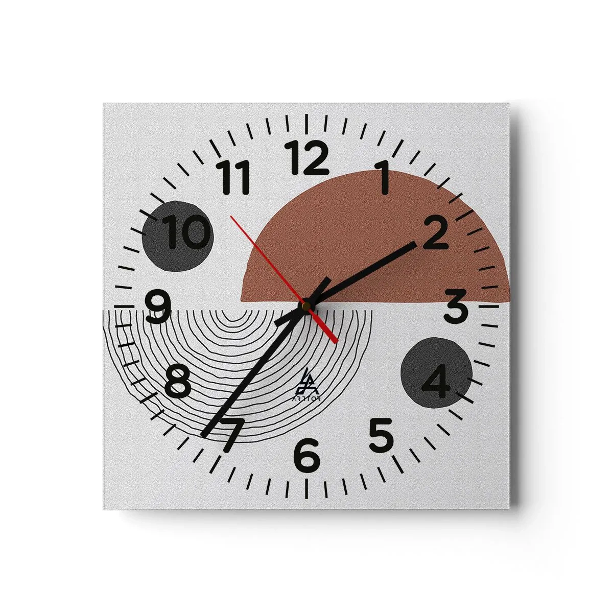Wall clock - Clock on glass - Perfection of a Wheel - 40x40 cm