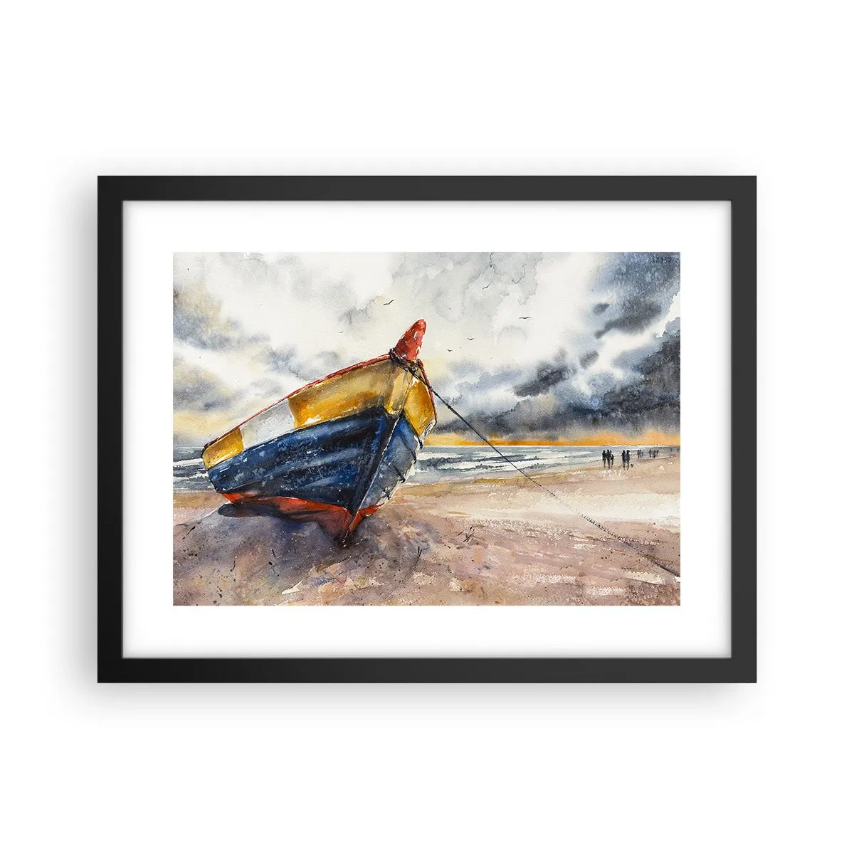 Poster in black frame - Rest On the Shore - 40x30 cm