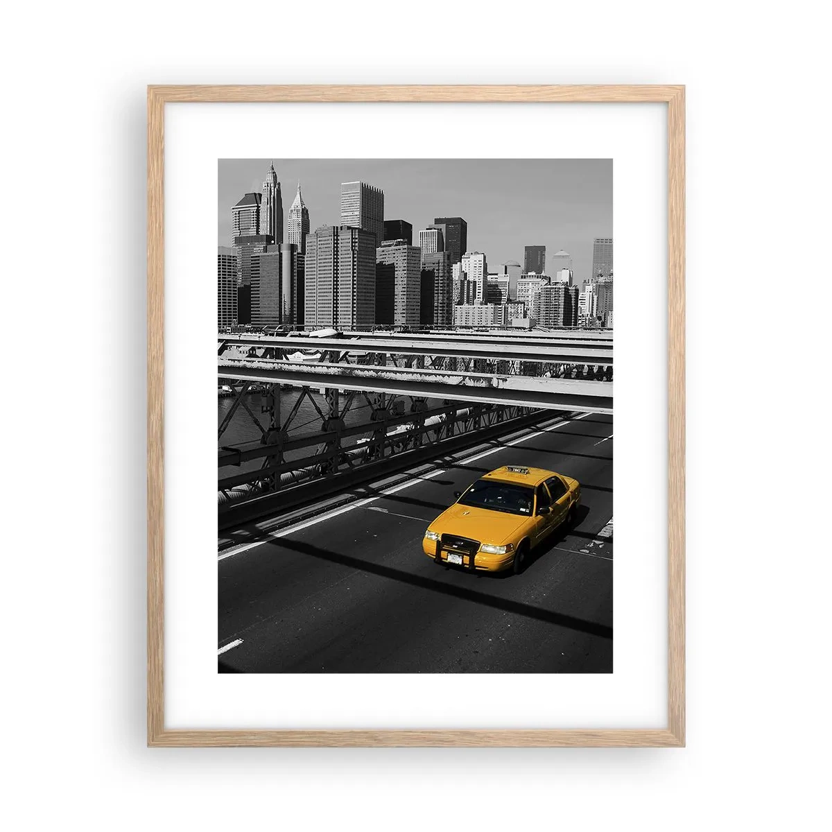 Poster in light oak frame - Colour of a Big City - 40x50 cm