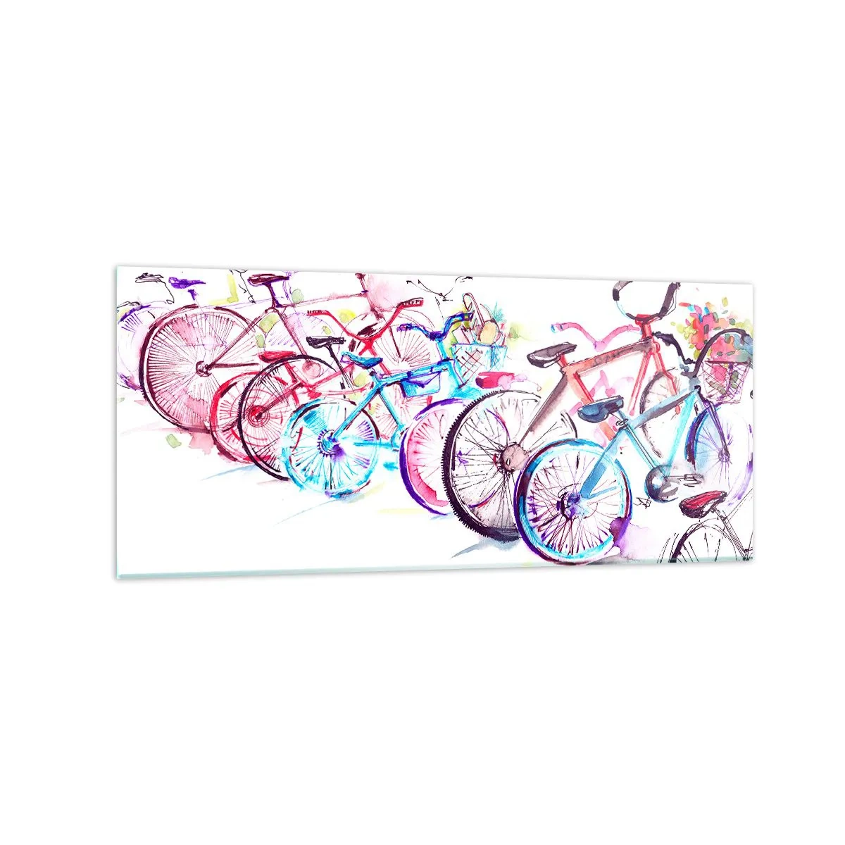 Glass picture - Anti-moto Club Reunion - 120x50 cm