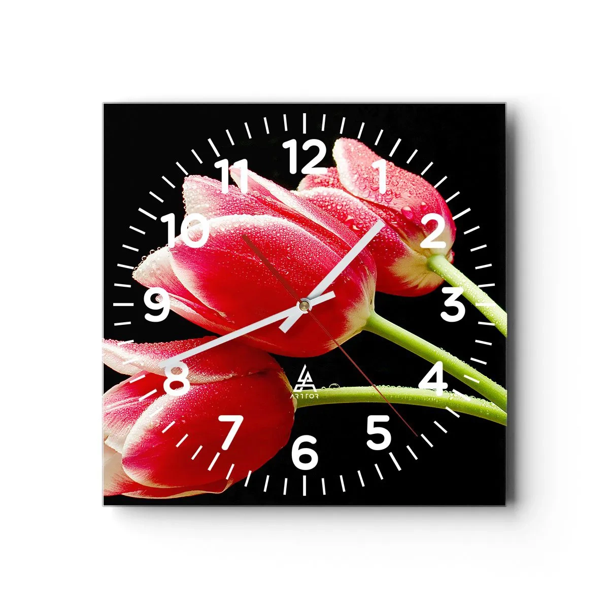 Wall clock - Clock on glass - Promise of Pure Love - 30x30 cm