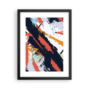 Poster in black frame - Dynamic Composition - 30x40 cm