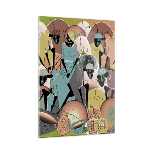 Glass picture - Big Holiday Is Coming - 50x70 cm