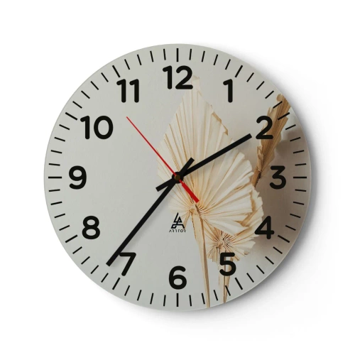 Wall clock - Clock on glass - When It Needs Calming Down - 30x30 cm