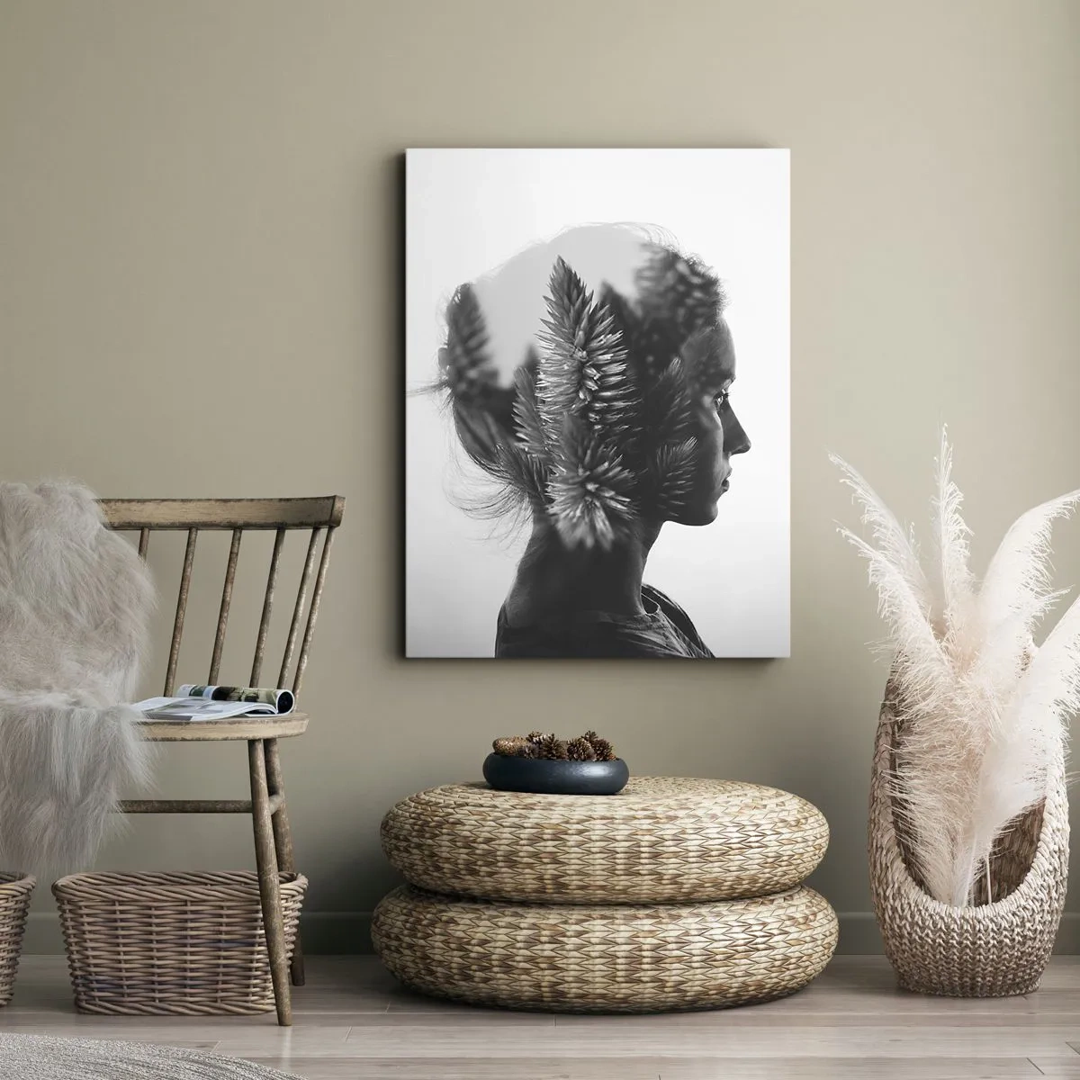 Canvas picture - Lady from a Pinewood Forest - 70x100 cm