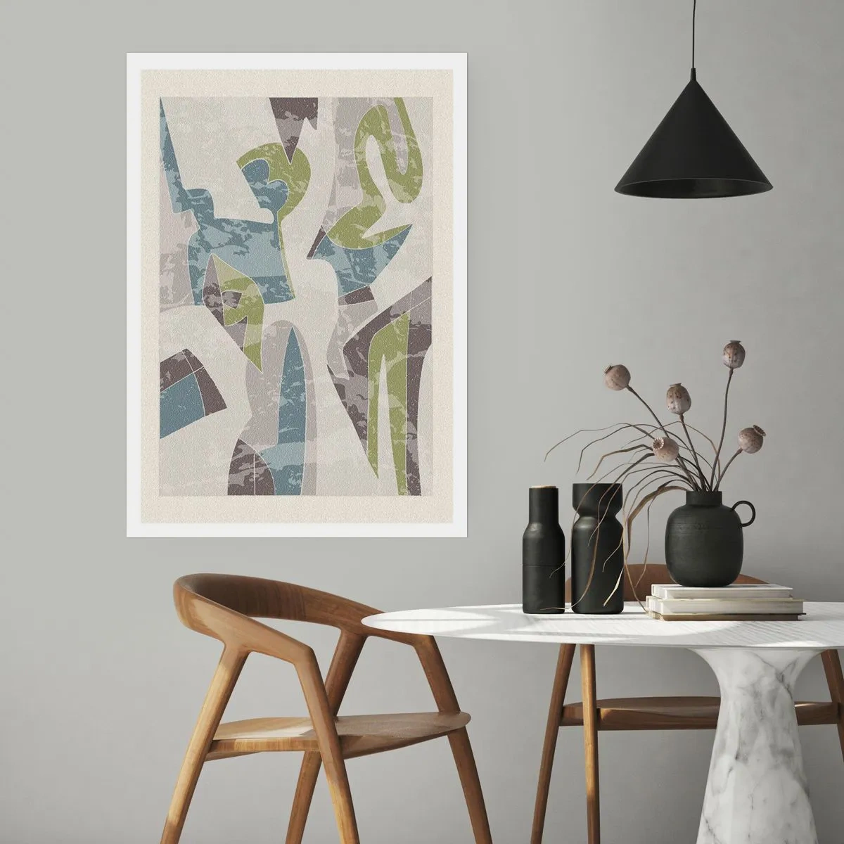 Poster - Composition with Window Pane - 61x91 cm