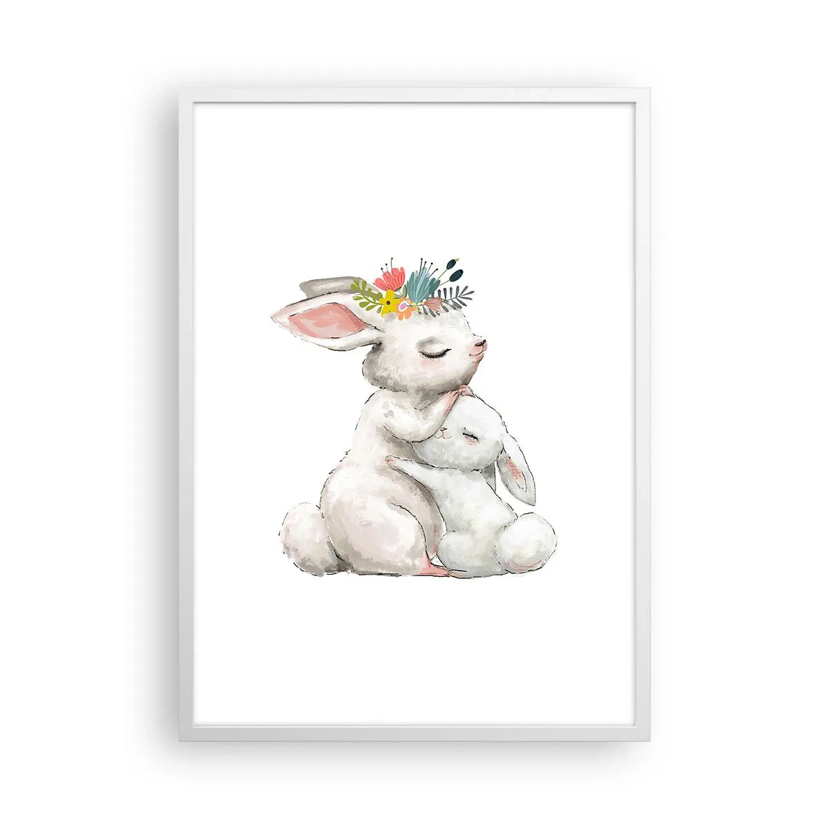 Poster in white frmae - There's No Place Like at Mum's - 50x70 cm